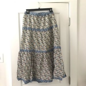 Long Floral Skirt